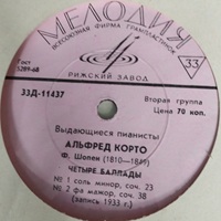 Melodiya : Cortot - Chopin Ballades 1 - 4